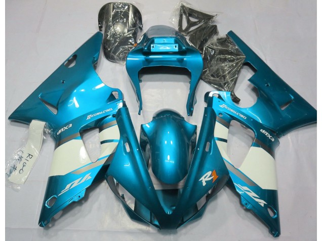 Bleu Clair & Blanc 2000-2001 Yamaha R1 Carénage Moto Bleu Clair & Blanc 2000-2001 Yamaha R1 Carénage Moto