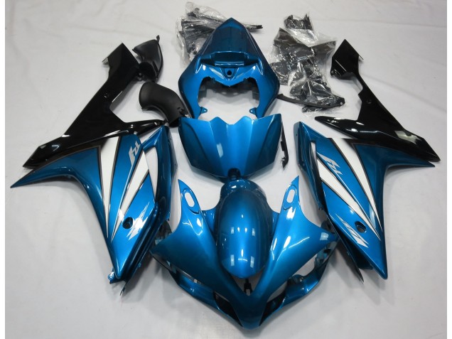 Bleu Clair Blanc & Noir 2007-2008 Yamaha R1 Carénage Moto Bleu Clair Blanc & Noir 2007-2008 Yamaha R1 Carénage Moto