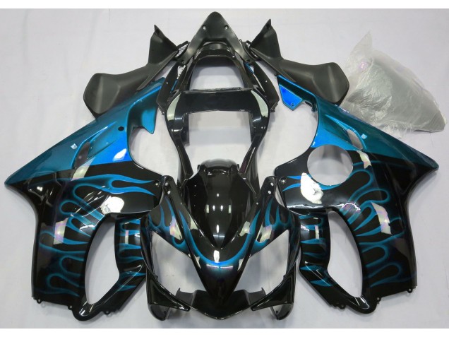 Bleu Clair Flamme 2001-2003 Honda CBR600 F4i Carénage Moto Bleu Clair Flamme 2001-2003 Honda CBR600 F4i Carénage Moto
