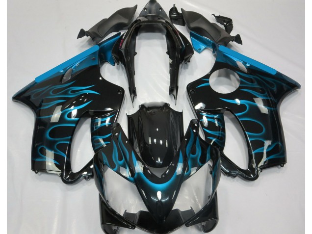 Bleu Clair Flamme 2004-2007 Honda CBR600 F4i Carénage Moto Bleu Clair Flamme 2004-2007 Honda CBR600 F4i Carénage Moto