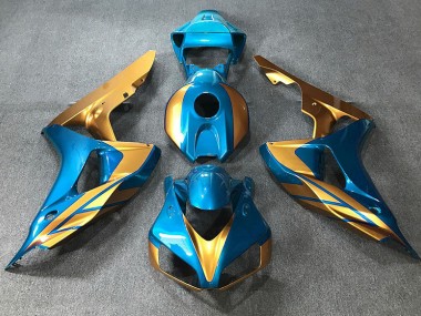 Bleu Clair & Or 2006-2007 Honda CBR1000RR Carénage Moto