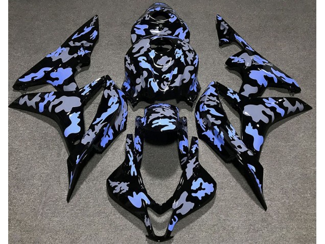 Bleu & Gris Camouflage 2007-2008 Honda CBR600RR Carénage Moto Bleu & Gris Camouflage 2007-2008 Honda CBR600RR Carénage Moto