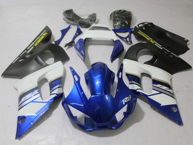 Bleu & Mat 1998-2002 Yamaha R6 Carénage Moto Bleu & Mat 1998-2002 Yamaha R6 Carénage Moto
