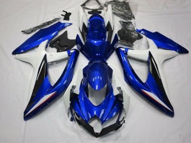 Bleu Noir & Blanc 2008-2010 Suzuki GSXR 600-750 Carénage Moto
