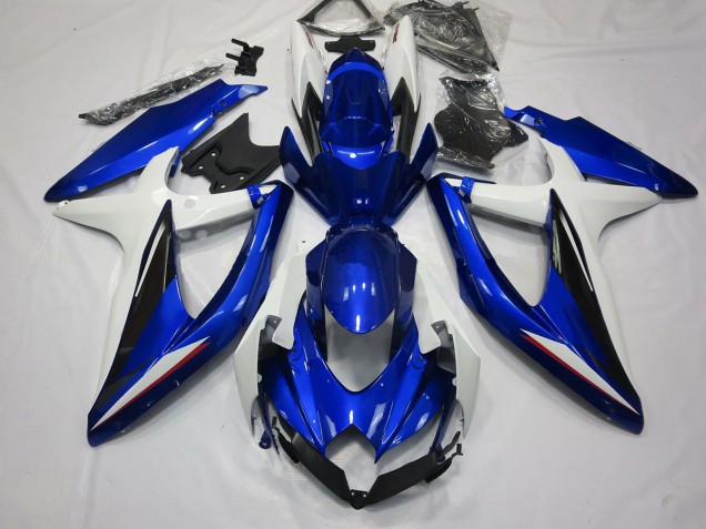 Bleu Noir & Blanc 2008-2010 Suzuki GSXR 600-750 Carénage Moto Bleu Noir & Blanc 2008-2010 Suzuki GSXR 600-750 Carénage Moto