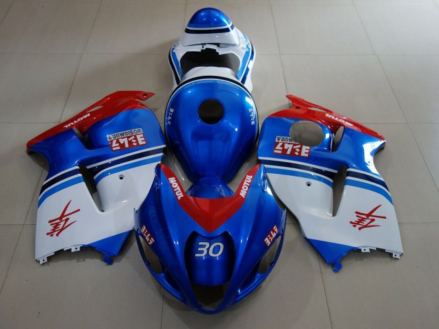 Bleu Océan & Logos 1997-2007 Suzuki GSXR 1300 Carénage Moto Bleu Océan & Logos 1997-2007 Suzuki GSXR 1300 Carénage Moto