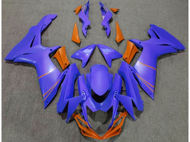 Bleu Océan Mat & Orange 2011-2024 Suzuki GSXR 600-750 Carénage Moto Bleu Océan Mat & Orange 2011-2024 Suzuki GSXR 600-750 Carénage Moto