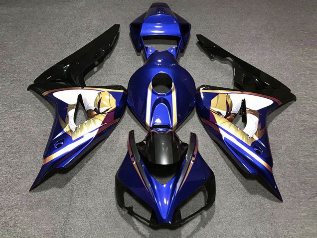 Bleu & Or 2006-2007 Honda CBR1000RR Carénage Moto Bleu & Or 2006-2007 Honda CBR1000RR Carénage Moto