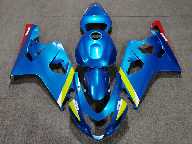 Bleu Perle Jaune 2004-2005 Suzuki GSXR 600-750 Carénage Moto Bleu Perle Jaune 2004-2005 Suzuki GSXR 600-750 Carénage Moto