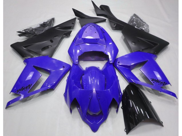 Bleu Perle & Noir 2004-2005 Kawasaki ZX10R Carénage Moto Bleu Perle & Noir 2004-2005 Kawasaki ZX10R Carénage Moto