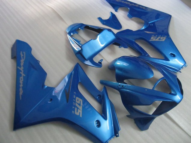 Bleu Vif 2006-2008 Triumph Daytona 675 Carénage Moto Bleu Vif 2006-2008 Triumph Daytona 675 Carénage Moto