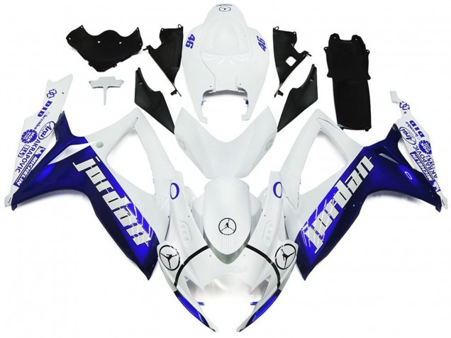 Blu E Bianco Jordan Stile Lucido 2006-2007 Suzuki GSXR 600-750 Carénage Moto