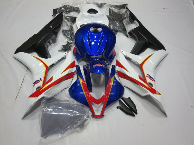 Blu Intenso Bianco E Rosso HRC 2007-2008 Honda CBR600RR Carénage Moto Blu Intenso Bianco E Rosso HRC 2007-2008 Honda CBR600RR Carénage Moto