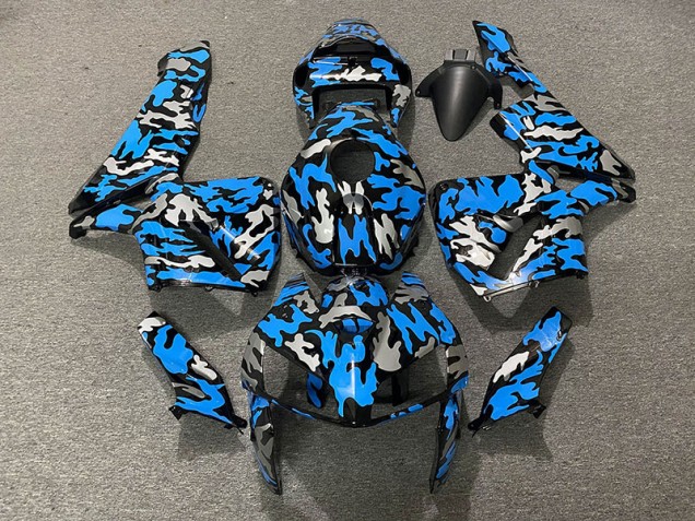 Camouflage & Bleu 2005-2006 Honda CBR600RR Carénage Moto Camouflage & Bleu 2005-2006 Honda CBR600RR Carénage Moto