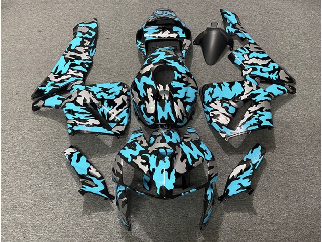 Camouflage & Cyan Clair 2005-2006 Honda CBR600RR Carénage Moto