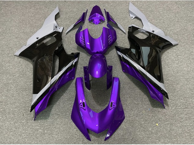 Ciment Noir & Violet 2017-2021 Yamaha R6 Carénage Moto Ciment Noir & Violet 2017-2021 Yamaha R6 Carénage Moto