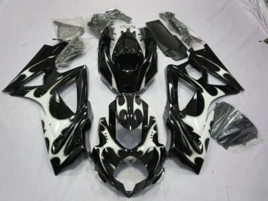 Conception Noir & Blanc 2008-2010 Suzuki GSXR 600-750 Carénage Moto