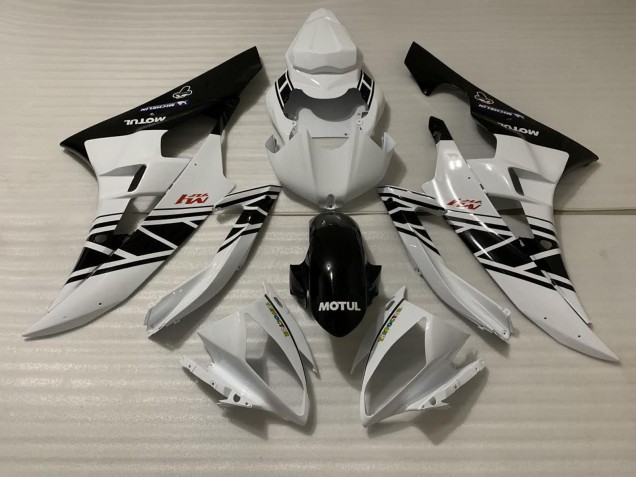 Conception Noire & Blanche 2006-2007 Yamaha R6 Carénage Moto Conception Noire & Blanche 2006-2007 Yamaha R6 Carénage Moto