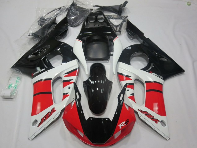 Conception Rouge Blanc 1998-2002 Yamaha R6 Carénage Moto Conception Rouge Blanc 1998-2002 Yamaha R6 Carénage Moto