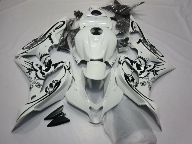 Conception Spéciale Blanc Brillant 2007-2008 Honda CBR600RR Carénage Moto Conception Spéciale Blanc Brillant 2007-2008 Honda CBR600RR Carénage Moto