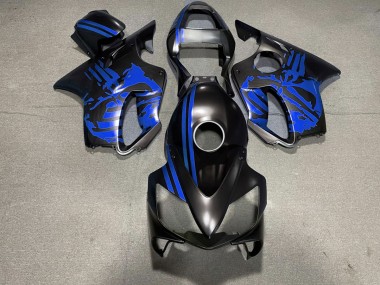 Crane Noir Mat & Bleu 2001-2003 Honda CBR600 F4i Carénage Moto