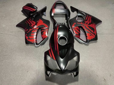 Crane Noir Mat & Rouge 2001-2003 Honda CBR600 F4i Carénage Moto