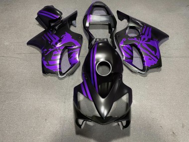 Crane Noir Mat & Violet 2001-2003 Honda CBR600 F4i Carénage Moto