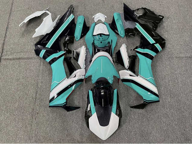 Cyan Brillant Blanc & Noir 2017-2023 Honda CBR1000RR Carénage Moto Cyan Brillant Blanc & Noir 2017-2023 Honda CBR1000RR Carénage Moto
