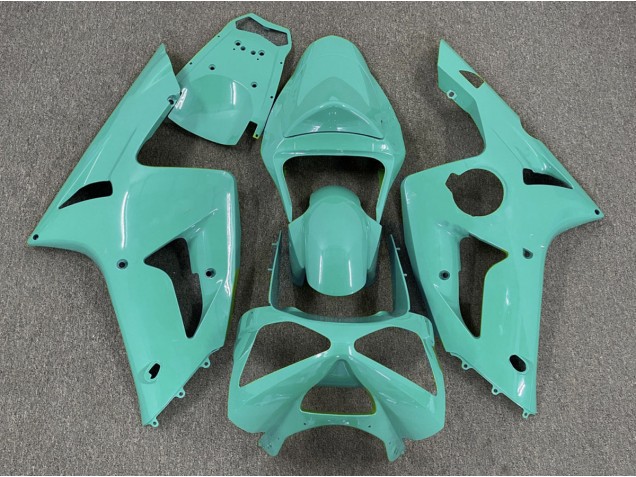 Cyan Brillant Uni 2003-2004 Kawasaki ZX6R Carénage Moto Cyan Brillant Uni 2003-2004 Kawasaki ZX6R Carénage Moto