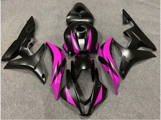 Design Noir Mat & Rose 2007-2008 Honda CBR600RR Carénage Moto Design Noir Mat & Rose 2007-2008 Honda CBR600RR Carénage Moto
