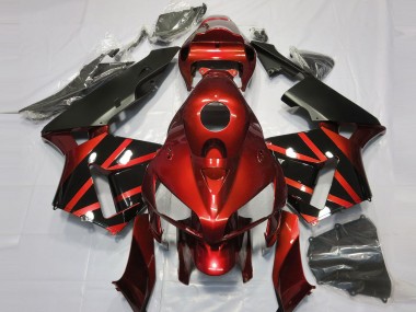Design Rouge & Noir Brillant 2005-2006 Honda CBR600RR Carénage Moto