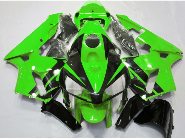 Design Vert & Noir Brillant 2005-2006 Honda CBR600RR Carénage Moto Design Vert & Noir Brillant 2005-2006 Honda CBR600RR Carénage Moto