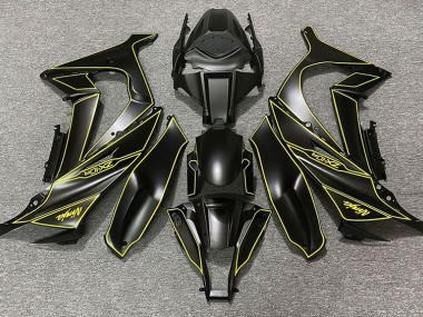 Doublure Noir Mat & Jaune 2011-2015 Kawasaki ZX10R Carénage Moto