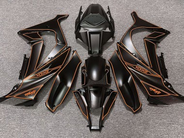 Doublure Noir Mat & Orange 2011-2015 Kawasaki ZX10R Carénage Moto