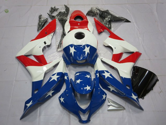 Drapeau Américain 2007-2008 Honda CBR600RR Carénage Moto Drapeau Américain 2007-2008 Honda CBR600RR Carénage Moto