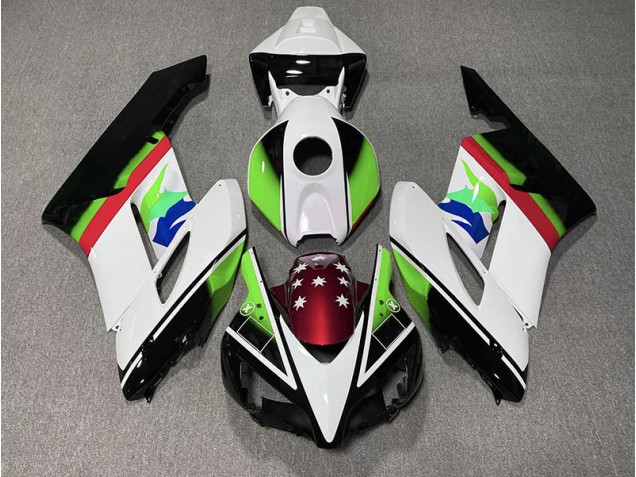 Drapeau Vert & Rouge 2004-2005 Honda CBR1000RR Carénage Moto Drapeau Vert & Rouge 2004-2005 Honda CBR1000RR Carénage Moto