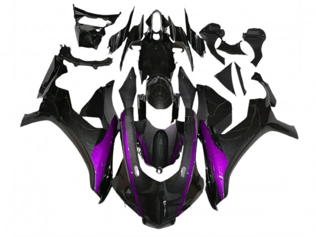 Fiber De Carbone Style & Violet 2015-2019 Yamaha R1 Carénage Moto Fiber De Carbone Style & Violet 2015-2019 Yamaha R1 Carénage Moto