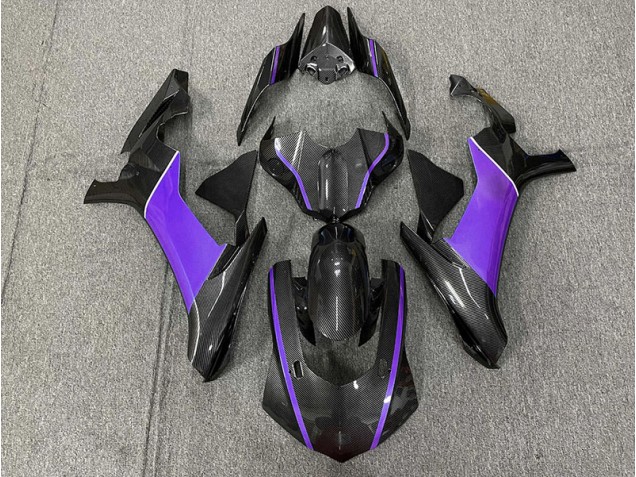 Fiber De Carbone & Violet 2015-2019 Yamaha R1 Carénage Moto Fiber De Carbone & Violet 2015-2019 Yamaha R1 Carénage Moto