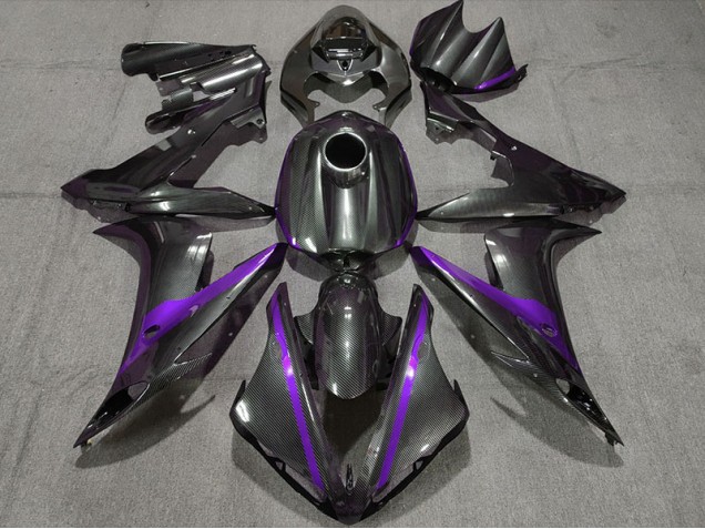 Fibre De Carbone Style W Violet 2004-2006 Yamaha R1 Carénage Moto Fibre De Carbone Style W Violet 2004-2006 Yamaha R1 Carénage Moto