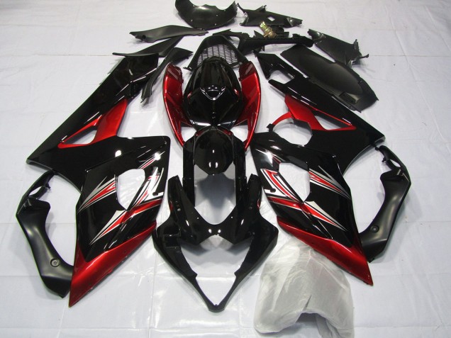 Flare Rouge & Noire 2005-2006 Suzuki GSXR 1000 Carénage Moto Flare Rouge & Noire 2005-2006 Suzuki GSXR 1000 Carénage Moto