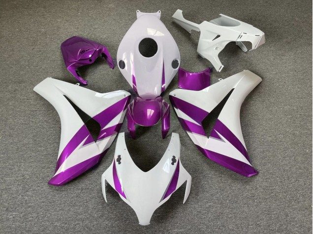 Garniture Blanc Brillant & Violet 2008-2011 Honda CBR1000RR Carénage Moto Garniture Blanc Brillant & Violet 2008-2011 Honda CBR1000RR Carénage Moto