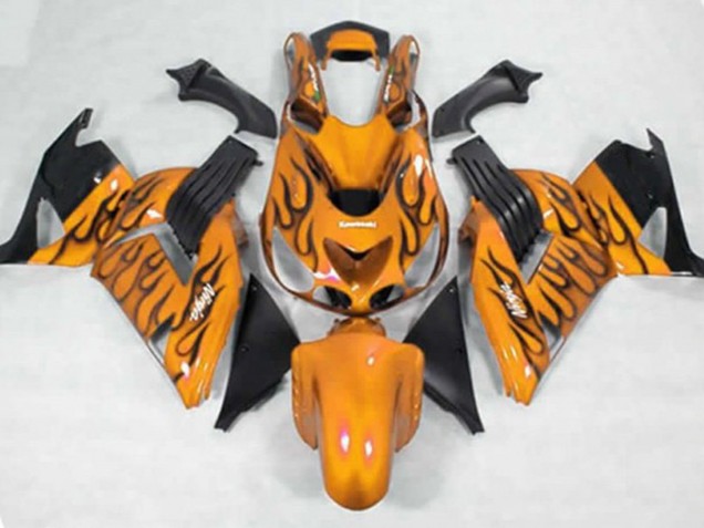 Giallo Nero Fiamma 2006-2011 Kawasaki ZX14R Carénage Moto Giallo Nero Fiamma 2006-2011 Kawasaki ZX14R Carénage Moto
