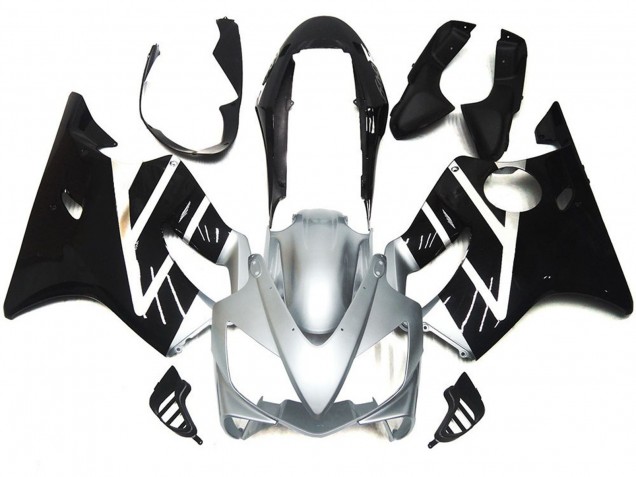 Gris Argenté & Noir Brillant 2004-2007 Honda CBR600 F4i Carénage Moto Gris Argenté & Noir Brillant 2004-2007 Honda CBR600 F4i Carénage Moto
