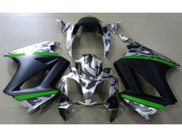 Gris Camouflage & Vert 2002-2012 Honda VFR800 Carénage Moto Gris Camouflage & Vert 2002-2012 Honda VFR800 Carénage Moto