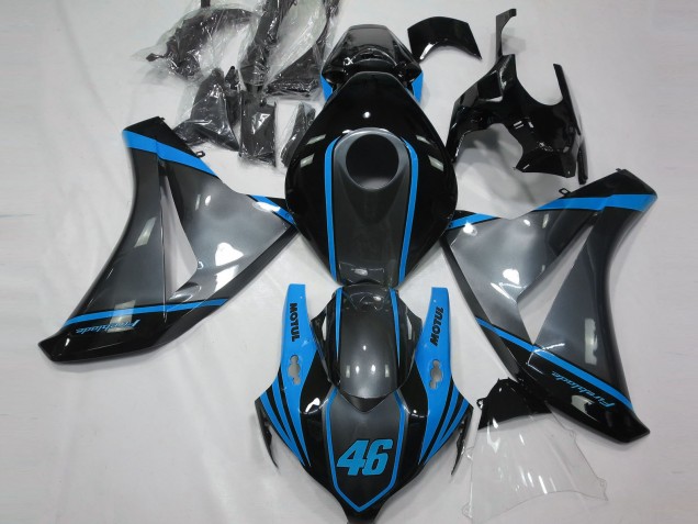 Gris Motul & Bleu Clair 2008-2011 Honda CBR1000RR Carénage Moto Gris Motul & Bleu Clair 2008-2011 Honda CBR1000RR Carénage Moto