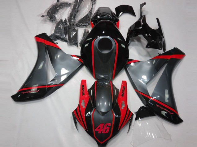 Gris Motul & Rouge 2008-2011 Honda CBR1000RR Carénage Moto Gris Motul & Rouge 2008-2011 Honda CBR1000RR Carénage Moto