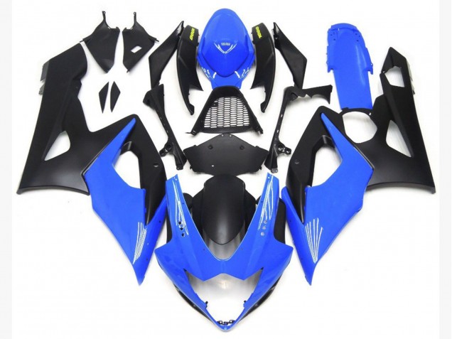 Inférieurs Bleu Brillant Clair & Noir Mat 2005-2006 Suzuki GSXR 1000 Carénage Moto Inférieurs Bleu Brillant Clair & Noir Mat 2005-2006 Suzuki GSXR 1000 Carénage Moto