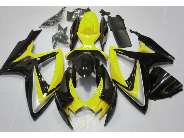Jaune Brillant Débadgé 2006-2007 Suzuki GSXR 600-750 Carénage Moto Jaune Brillant Débadgé 2006-2007 Suzuki GSXR 600-750 Carénage Moto