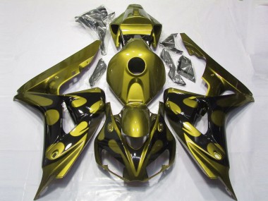 Jaune Brillant & Noir 2006-2007 Honda CBR1000RR Carénage Moto
