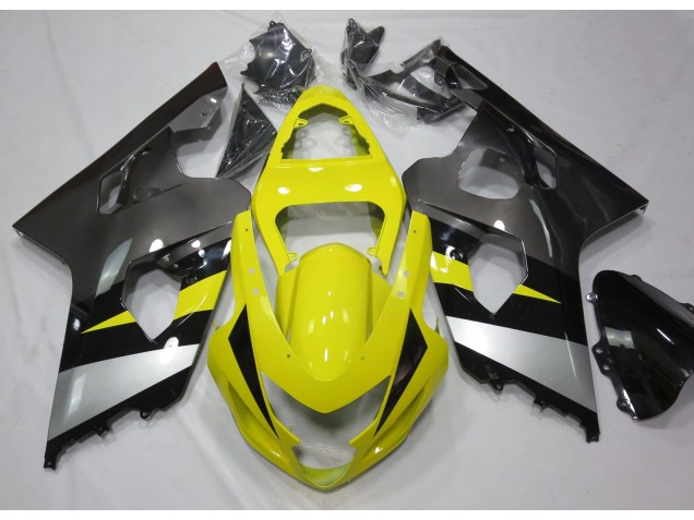 Jaune & Gris 2004-2005 Suzuki GSXR 600-750 Carénage Moto Jaune & Gris 2004-2005 Suzuki GSXR 600-750 Carénage Moto